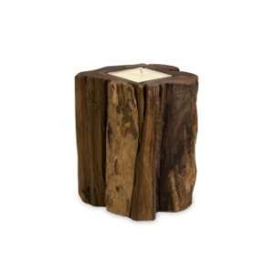 Medium Teakwood Stump Candle