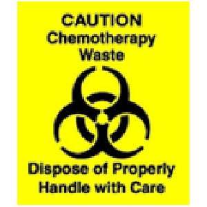  United Decal  Chemotherapy Waste  Yellow Decal CD 1 