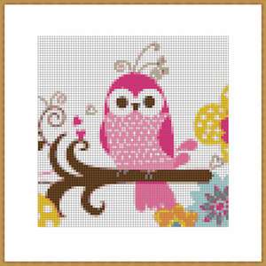 Observance Owl Cross Stitch Pattern  