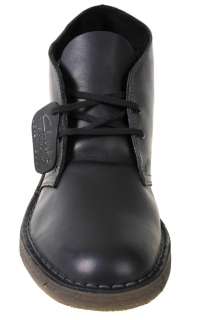 Clarks Mens Desert Boots 77967 Black Leather  