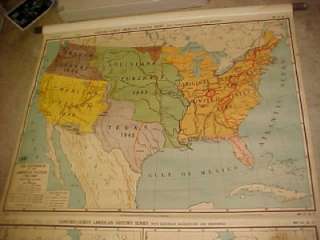 NYSTROM Giant ANTIQUE School Pull Down Classroom Map NR  