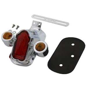  Chrome Tombstone LED Tail Lamp Assembly for Harley Big 