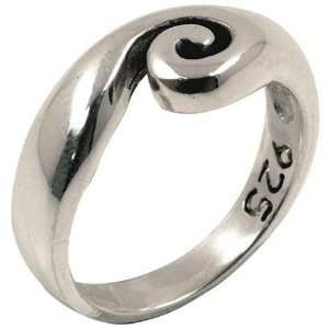  Swirl Wave  Sterling Silver Ring Size 6 Jewelry