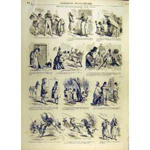   1863 Cham Trimestrielle Comedy Sketches Humour Print