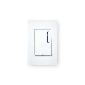   Dimmer with LED Locator and Brightness Display, Single Pole, Alabaster
