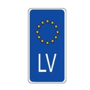  Latvia Euroband Sidebar Decal   Bumper Sticker Automotive