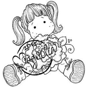    Sweet Crazy Love Cling Stamp Tilda With Peony Tails