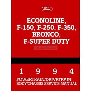  1991 FORD TRUCK F150 F350 ECONOLINE Service Manual 