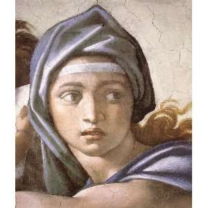    Sibyls The Delphic Sibyl Detail 1, By Michelangelo
