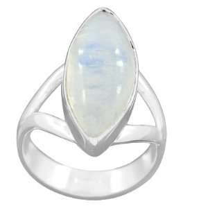  Rainbow Moonstone Gemstone Solitaire Ring Jewelry Siae 8 Jewelry
