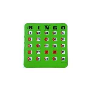  Bingo Shutter Cards 4 Ply Set of 10 Green Toys & Games