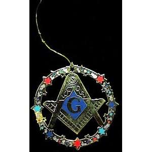  Square & Compasses Masonic Freemason Christmas Ornament 