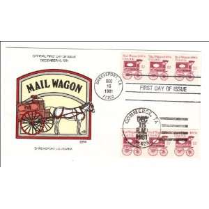  Fred Collins 1903/U401 FDC Mail Wagon Hand Painted cachet 