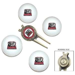 Alabama Crimson Tide 4 Golf Ball Divot Tool/Ball Marker Gift Set 