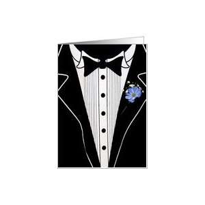  Best Man request, wedding, attendant, tuxedo, tux Card 