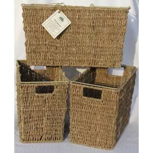  Seagrass Shopping Baskets (Set of 3)