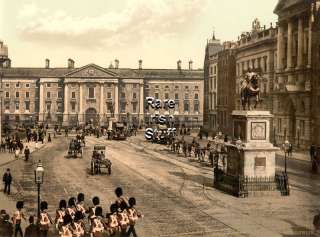 Trinity College & College Green, Dublin   1800s Photo  