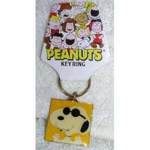 Peanuts Snoopy Joe Cool Metal Keychain From 1990s by Accesory Network
