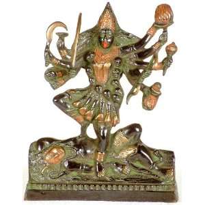  Kali on Shivas Shava   Brass Statue