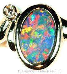   colors  black opal diamond 14k ring best multicolor b5