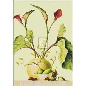  R. Verkerk   Red Lilies and Conkers Size 28x40 by R 