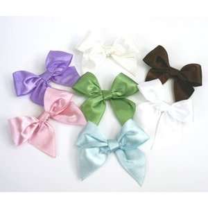  Satin Bows   Shimmer Ivory (set of 12) 