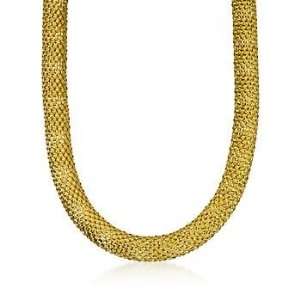  Italian Vermeil Woven Necklace. 16 Jewelry