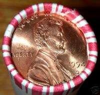 1994 D OBW LINCOLN CENT ROLL ORIGINAL BANK WRAPPED  
