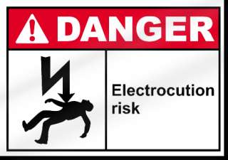 Electrocution Risk Danger Sign  
