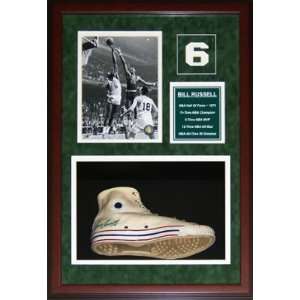   Russell Autographed / Signed Framed Converse Shoe 