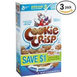 Cookie Crisp Cereal, 19.8 Ounce Boxes (Pack of 3)  Grocery 