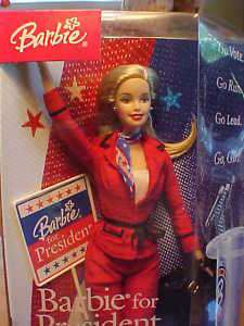 MATTEL BARBIE FOR PRESIDENT INAUGURAL 2004 DISCONTINUED  