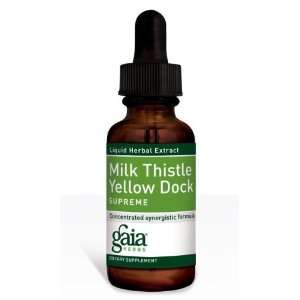  Gaia Herbs Milk Thistle Yellow Dock Supreme 2 oz Health 