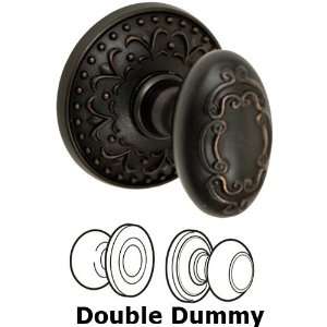  Double dummy scroll knob with venice rose in oil rubbed 