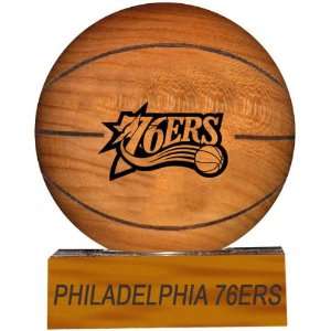 com Philadelphia 76ers NBA Laser Engraved Solid Hard Wood Basketball 