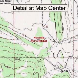  USGS Topographic Quadrangle Map   Placerville, Colorado 