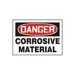  DANGER CORROSIVE MATERIAL Sign   7 x 10 Adhesive Vinyl 