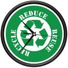 RECYCLE Wall Clock recycling think green peace earth