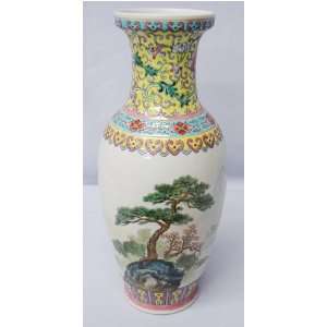  Chinese hand painted porcelain vase   Peace and Longevity 