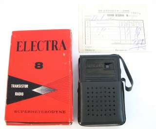 OLD HONG KONG ELECTRA TRANSISTOR 8 RADIO 1960s ?  