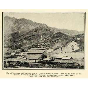  1904 Print Tabouie Northern Korea Gold Mining Landscape 