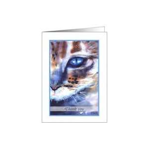  thanks watercolor cat blue eye Card Health & Personal 