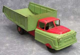 Vintage 1950s Marx  Lumar Contractors Pressed Steel Toy Dump Truck 
