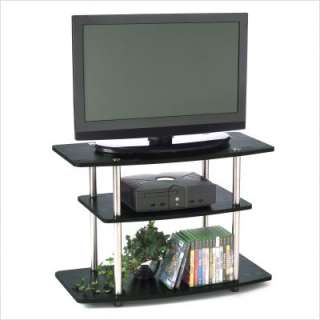 Convenience Concepts 32 3 Tier TV Stand in Wood Grain 131020 