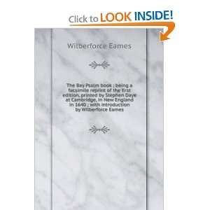  The Bay Psalm Book Wilberforce Eames Books