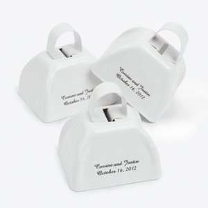  Personalized White Cowbells   Novelty Toys & Noisemakers 