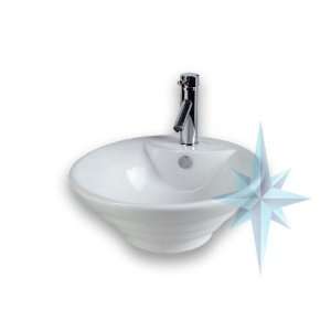  Polaris Sinks W002V White Porcelain Vessel Sink
