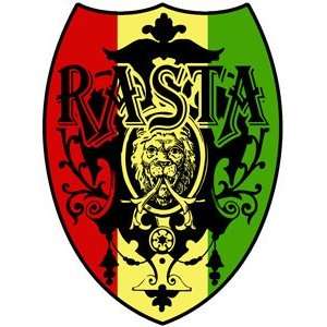    Red Yellow Green Lion Face Rasta Weed Shield Patch