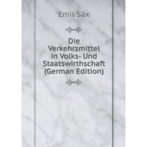   in Volks  Und Staatswirthschaft (German Edition) Emil Sax Books