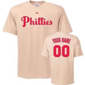 Philadelphia Phillies Cream Cooperstown Personalized Name and Number 